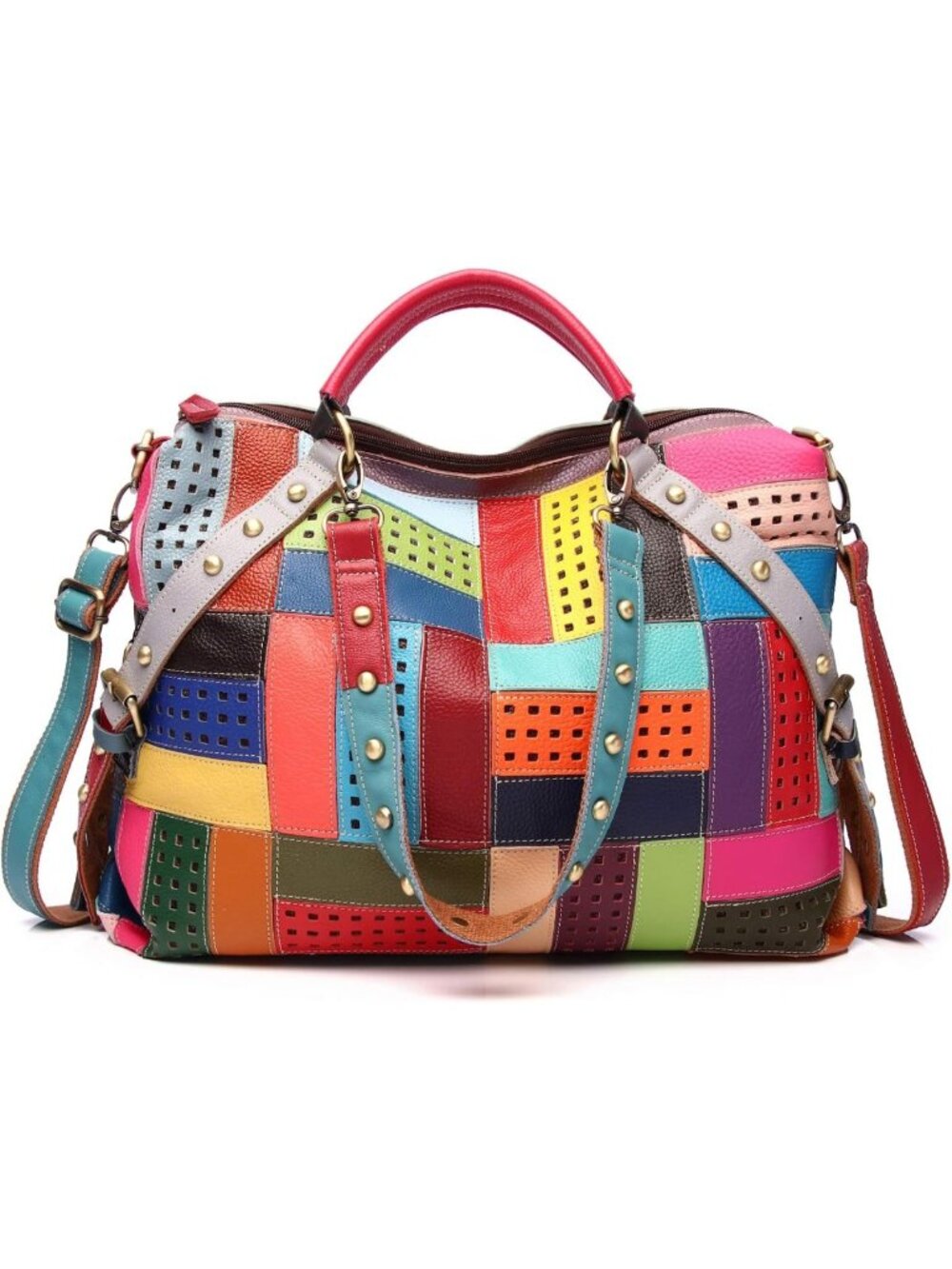 Stylish Multicolor Genuine Leather Hobo Tote Bag | Chic Shoulder Purse for Women